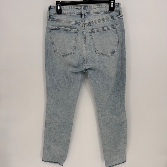Old Navy‎ High Rise Vintage Slim Acid Wash Distressed Jeans Women Size 8 - Picture 5 of 7